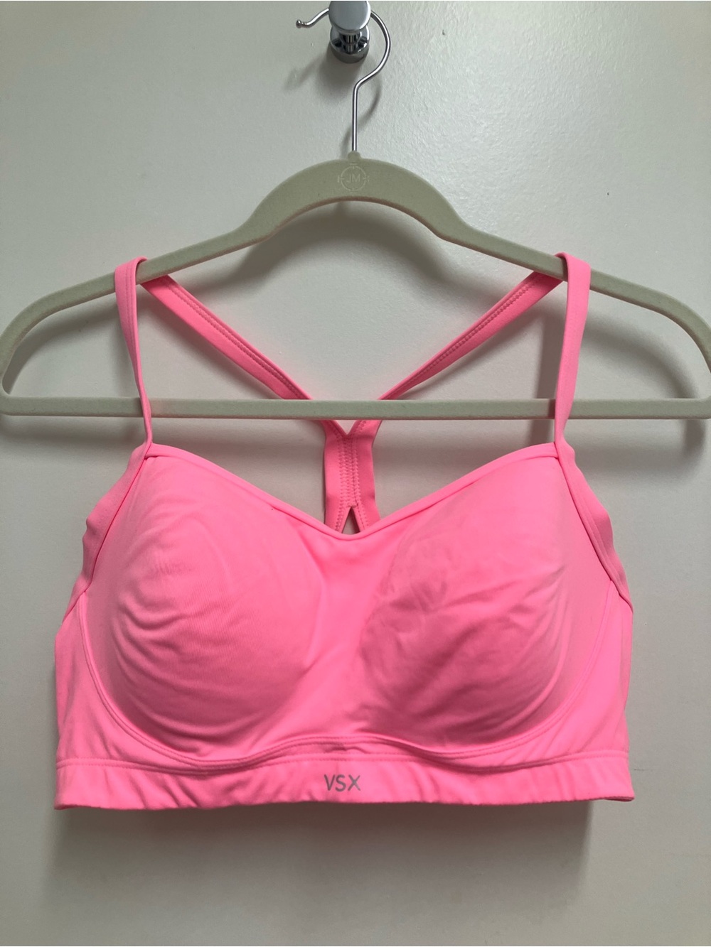 Victoria's Secret Neon Pink Padded Racerback Sports Bra